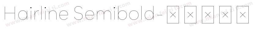 Hairline Semibold字体转换